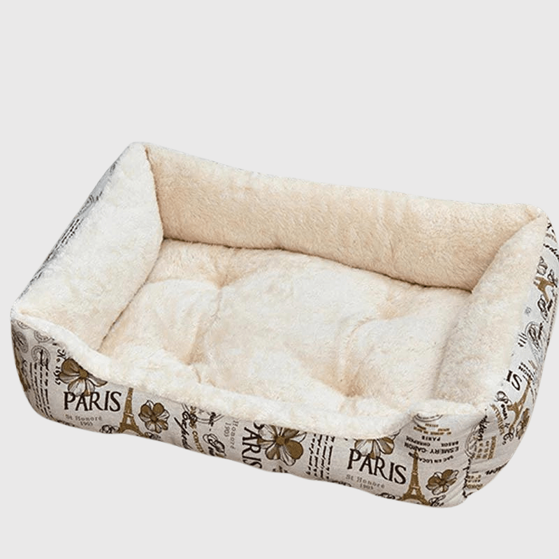panier relaxant pour chien beige