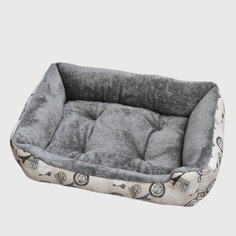 panier relaxant pour chien gris