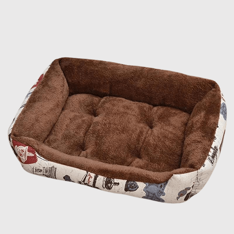 panier relaxant pour chien marron