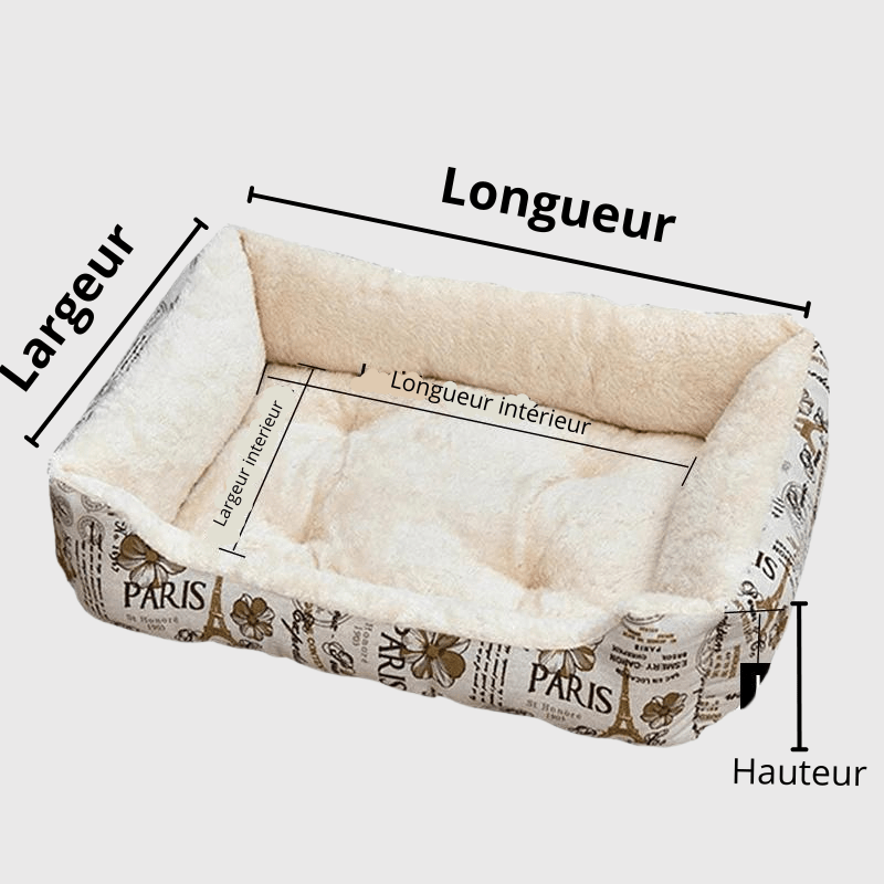 panier relaxant pour chien mesure