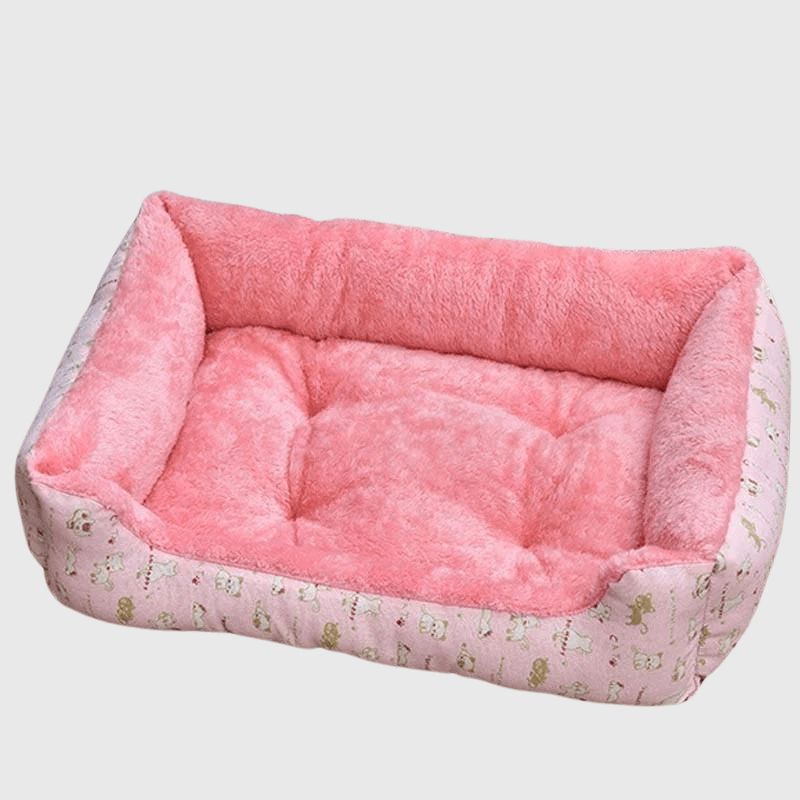 panier relaxant pour chien rose