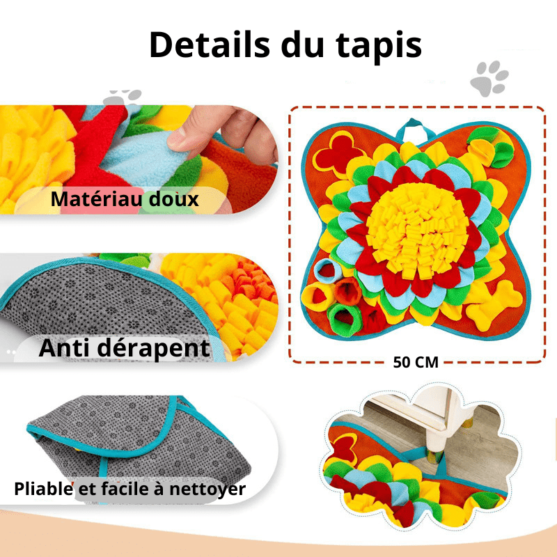 tapis de fouille grand chien détails