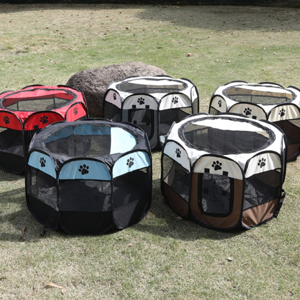 Parc enclos pliable en tissu pour chien dehors