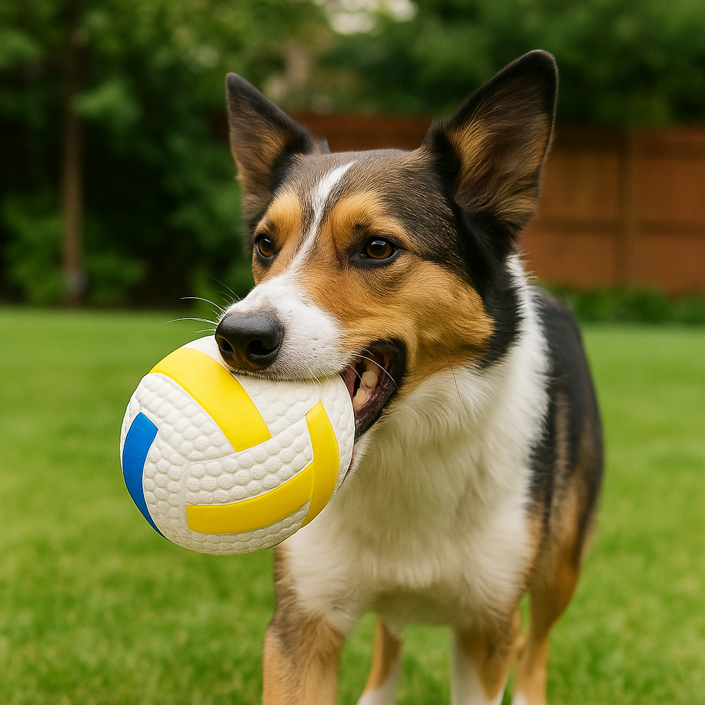 Balle rebondissante de volley pour chien exterieur