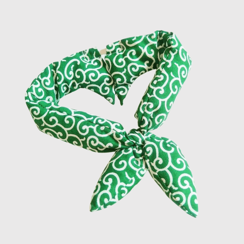 Bandana pour chien Noeud vert