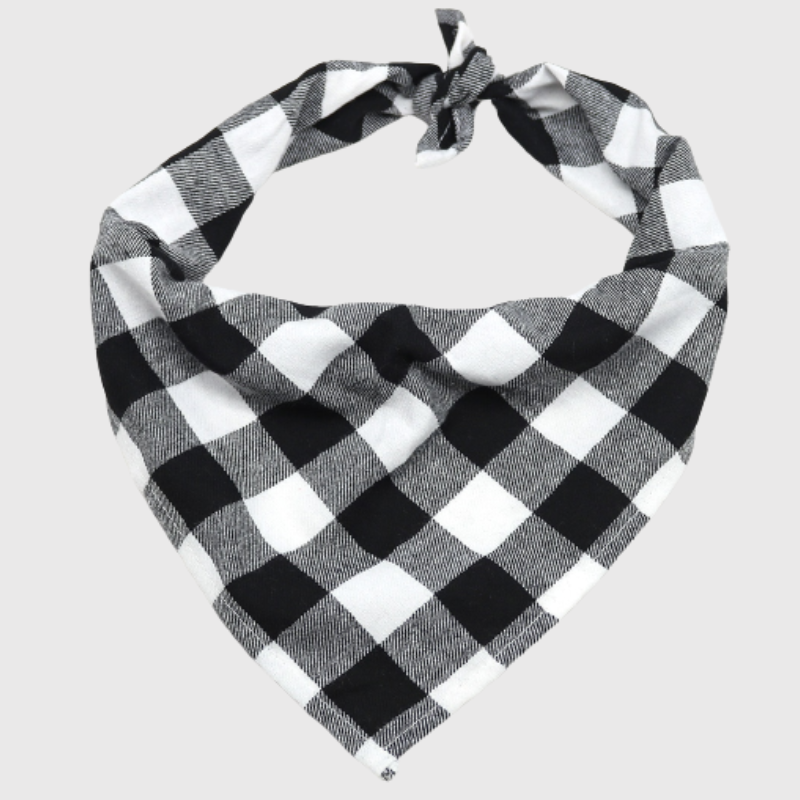 Bandana pour grand chien blanc noir