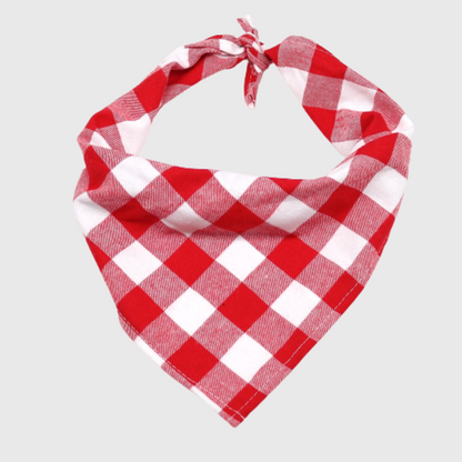 Bandana pour grand chien rouge blanc