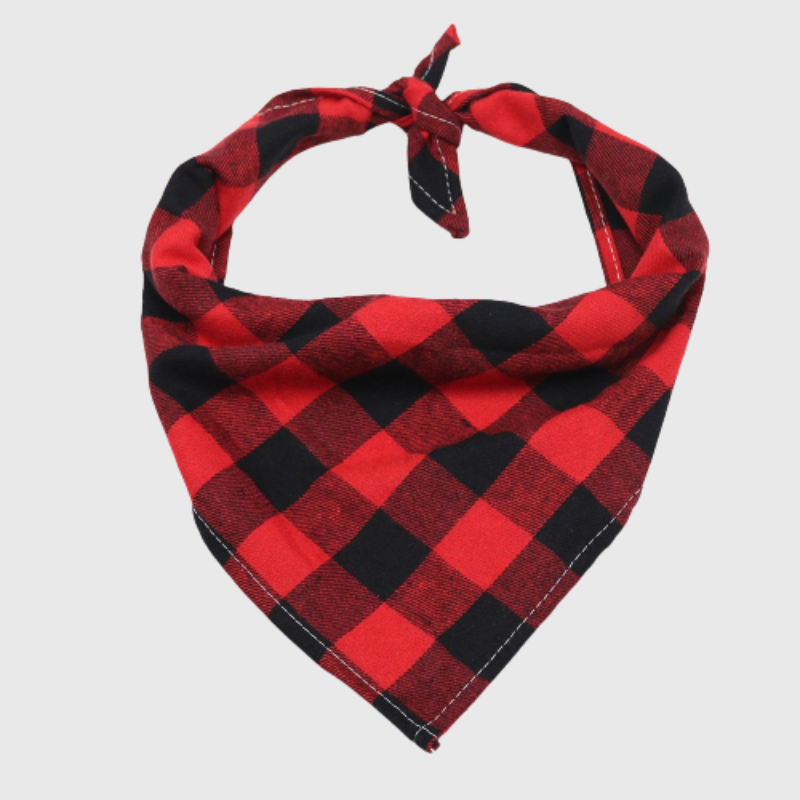 Bandana pour grand chien rouge noir