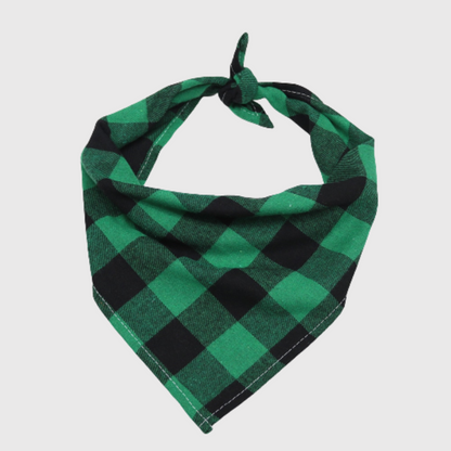 Bandana pour grand chien vert noir