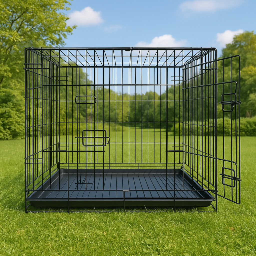Cage de transport en alu pour chien pliable