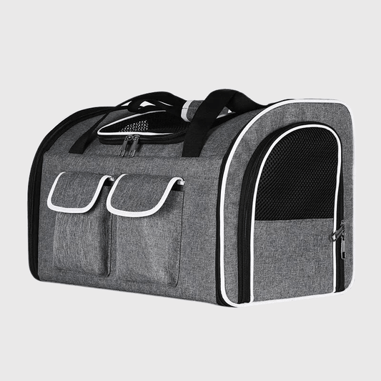 Caisse de transport chien pour voiture gris