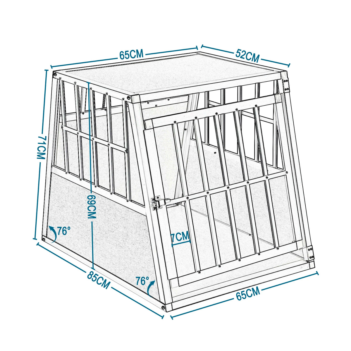 Caractéristiques de la caisse de transport pour chien XXL