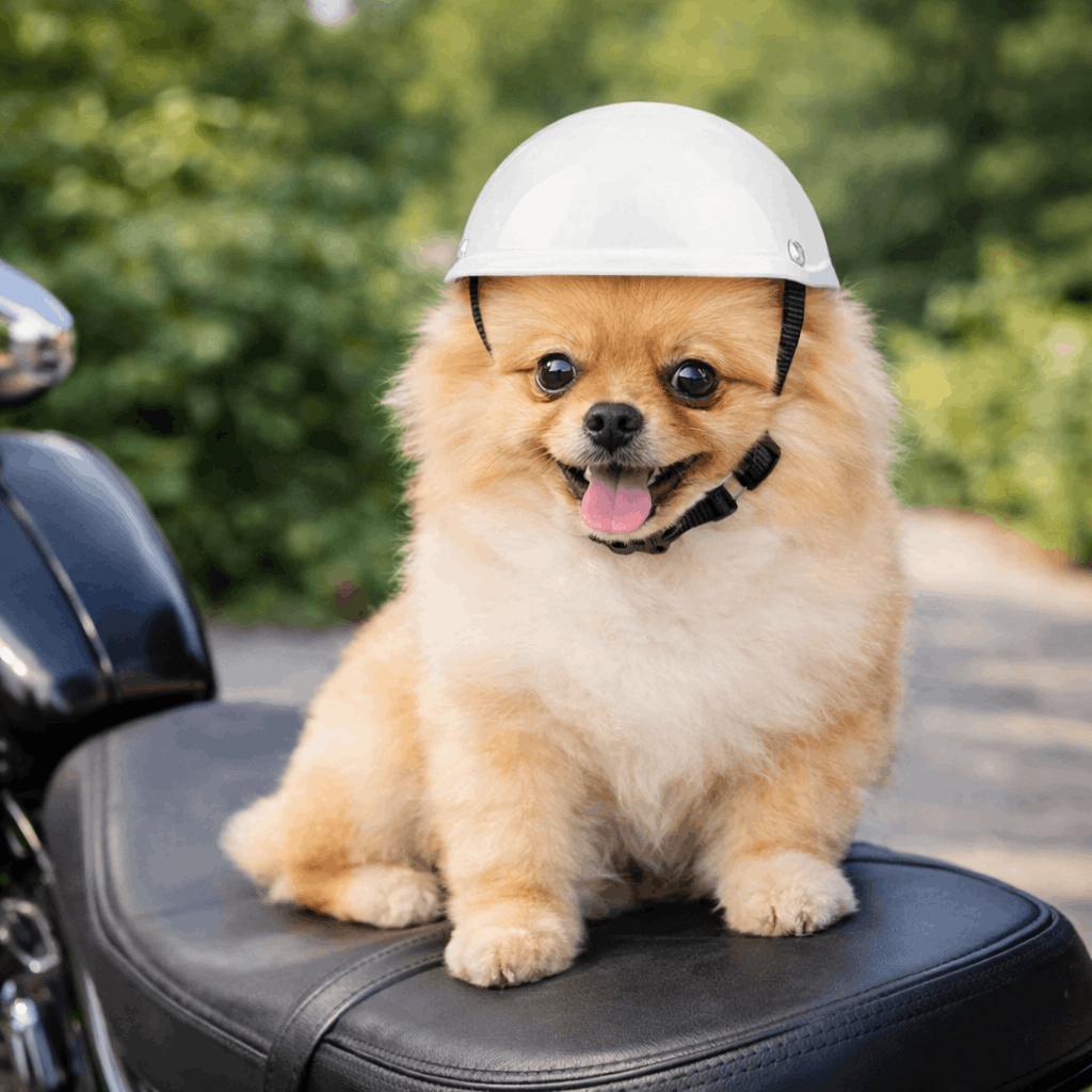 Casque de protection pour chien — un accessoire structuré au style soigné