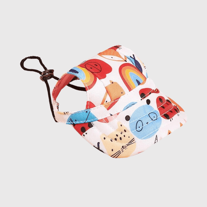 Casquette pour chien anti-soleil blanc
