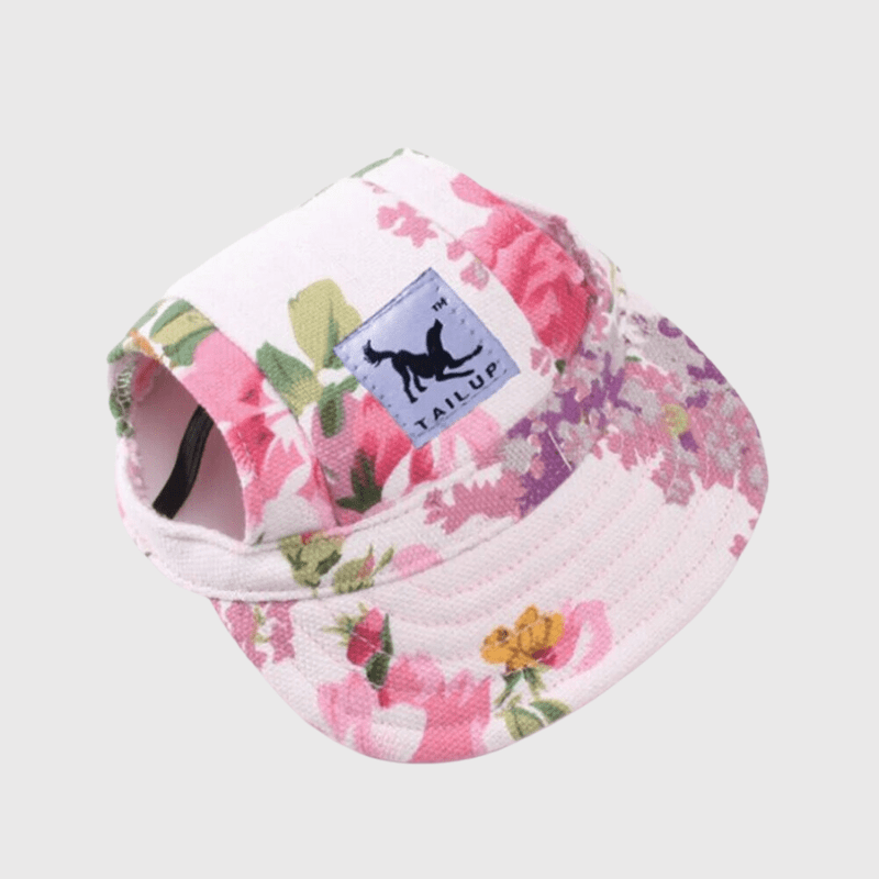 Casquette pour chien coloré fleur