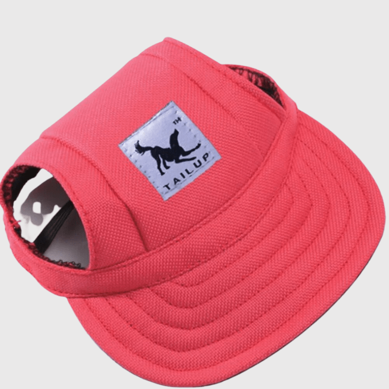 Casquette pour chien coloré rose rouge