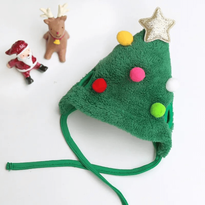 Casquette pour petit chien fête de fin d'année chapeau vert