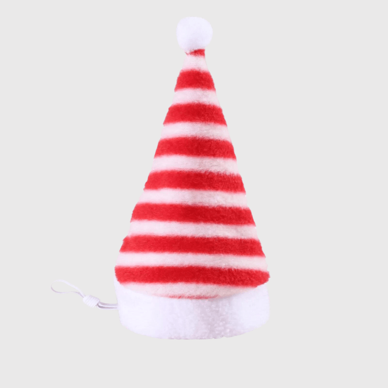 Chapeau de noël pour chien blanc et rouge