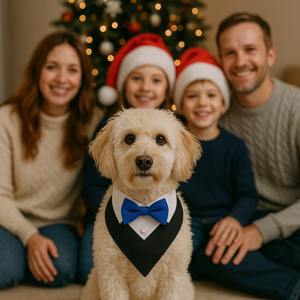Noeud papillon chien Noel