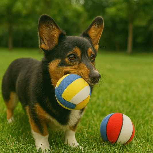 Peluche ballon pour chien