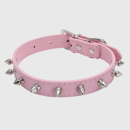 Collier à pique pour chien rose