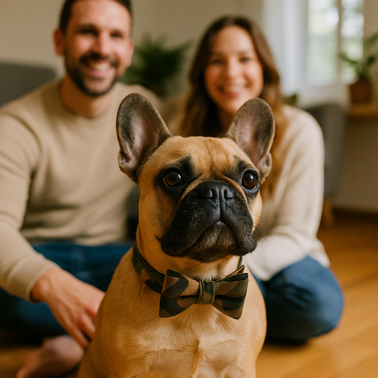 Collier nœud papillon chien bouledogue