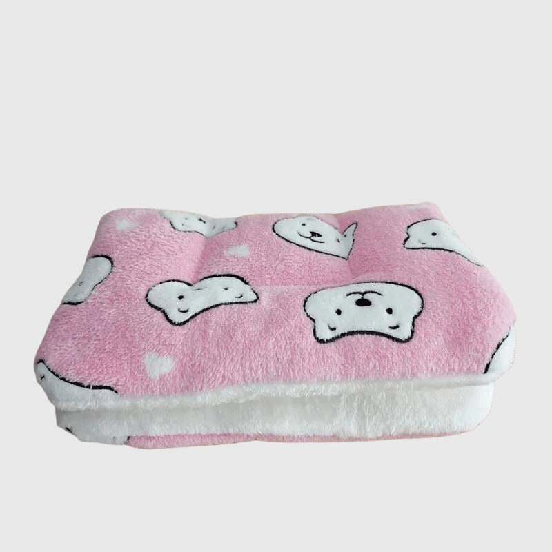 Coussin canapé pour chien rose 