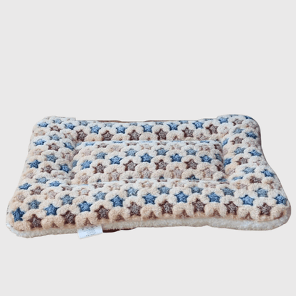 Coussin chien pour canape doux blanc avec etoile