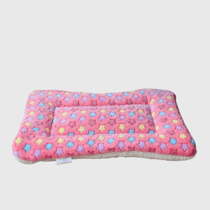 Coussin chien pour canape doux rose