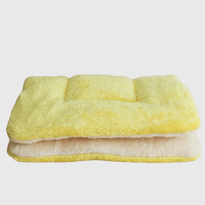 Coussin chien pour canape multicolore jaune
