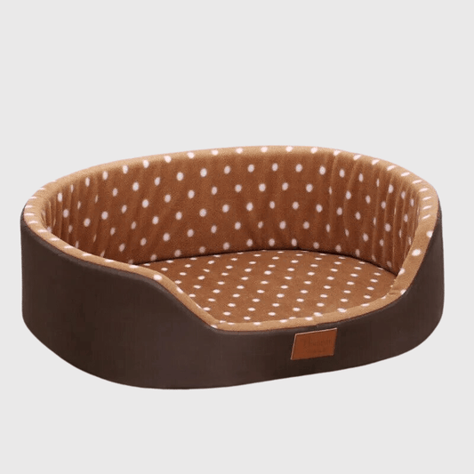 Coussin doux pour chien marron