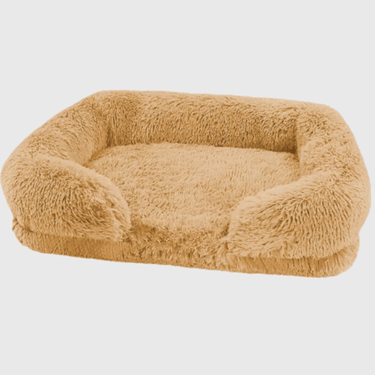 Coussin fluffy pour chien peche