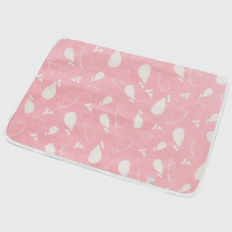 Coussin pour chien lavable rose baleine