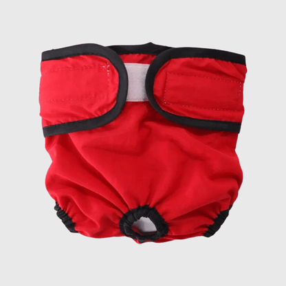 Culotte pour chien règle style 1 rouge