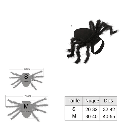 Deguisement halloween chien araignee taille
