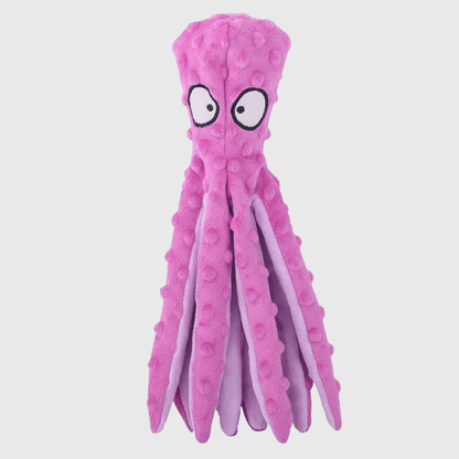 Doudou peluche pieuvre pour chien violet