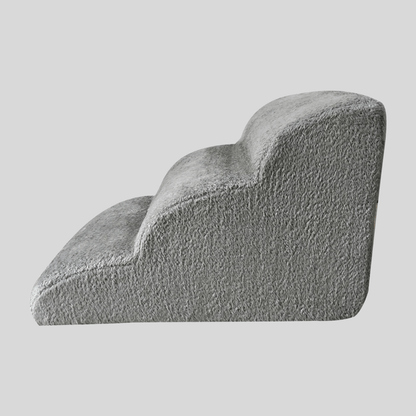 Escalier en mousse pour chien gris de cote