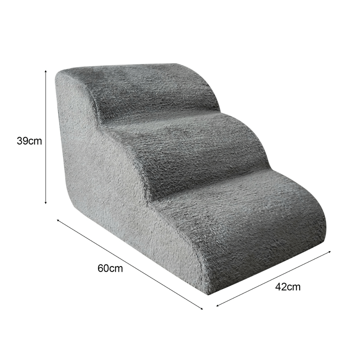 Escalier en mousse pour chien gris taille