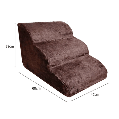 Escalier en mousse pour chien marron taille