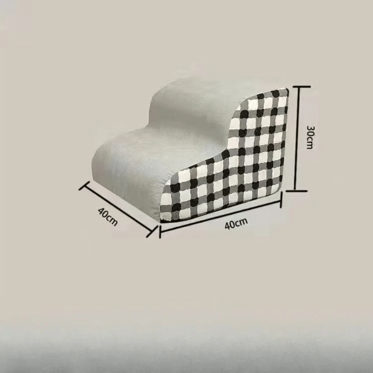 Escalier pour chien fatigue gris