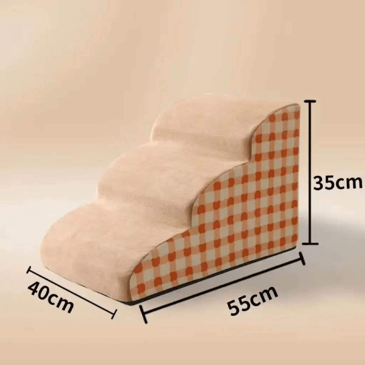Escalier pour chien fatigue marron 3 marches