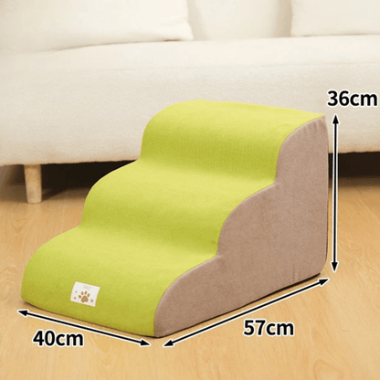 Escalier pour petit chien 3 marches jaunes