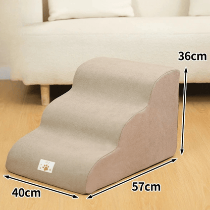 Escalier pour petit chien 3 marches marron