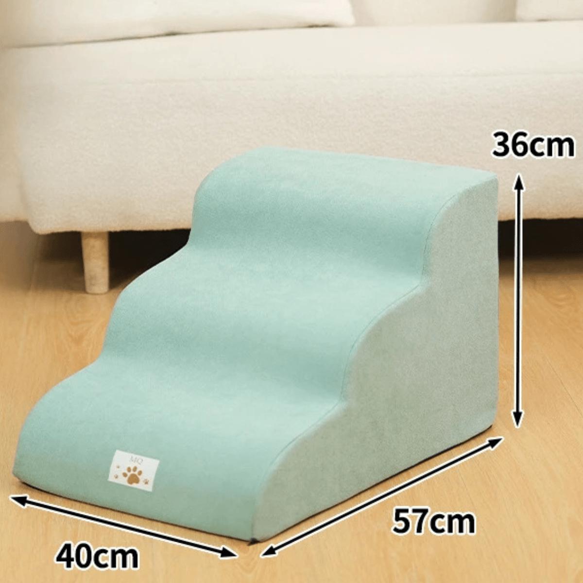 Escalier pour petit chien 3 marches vert