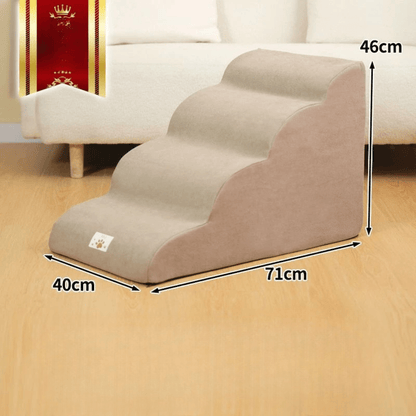 Escalier pour petit chien 4 marches marron
