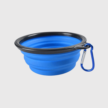 Gamelle chien pliable 350ml bleu foncée