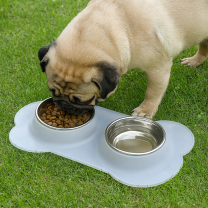 Gamelle double chien bouledogue