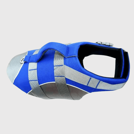 Gilet de sauvetage pour chien de couleur bleu