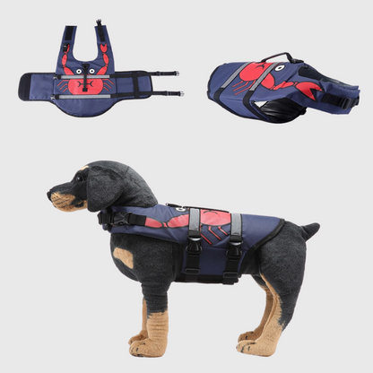 Gilet de sauvetage pour chien requin crabe 