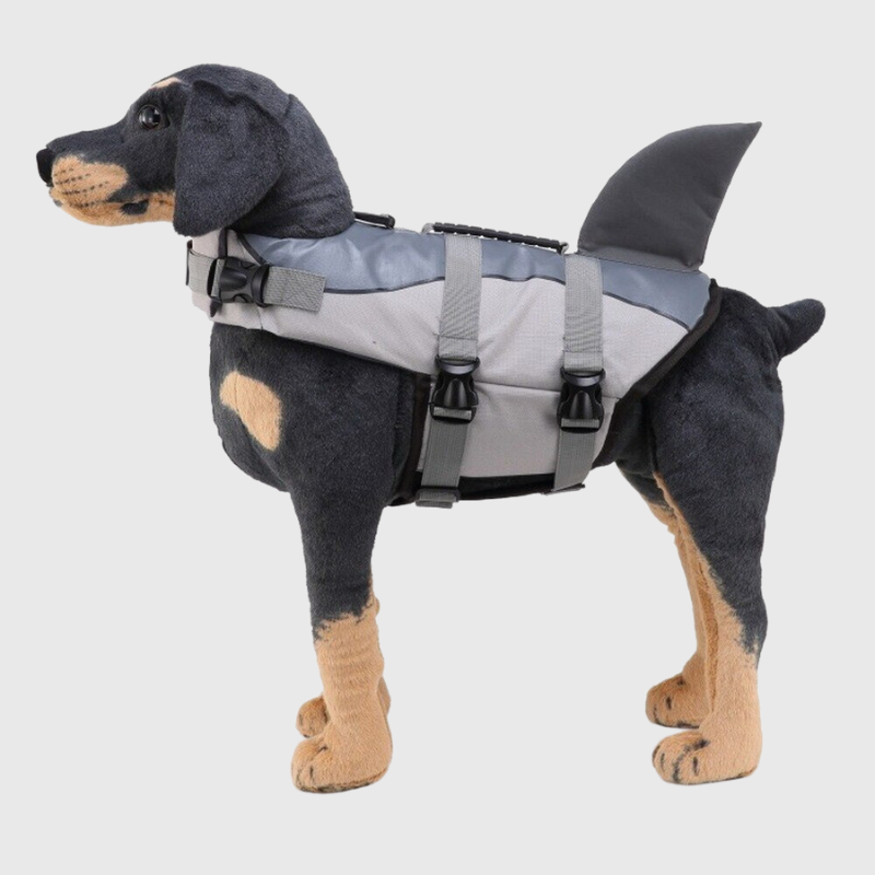Gilet de sauvetage pour chien requin modele peluche